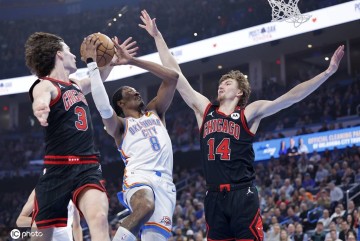 亚历山大27+12吉迪15+8+10 雷霆击退公牛豪取10连胜